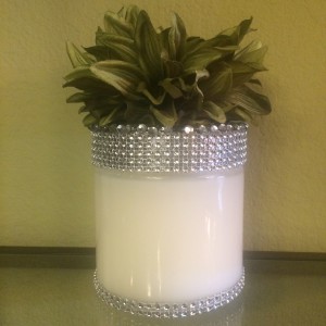 29 oz Green Flower Wrapped with Silver Bling