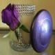 16 oz Dome Purple Top Flower Wrapped in Rhinestones