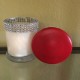 11 oz Dome Red Top Wrapped with Silver Rhinestones