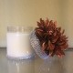 29 oz Candle with a Gold Flower Wrapped in Silver Bling