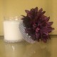 29 oz Candle with Purple Flower Wrapped in Bling