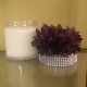 29 oz Candle with Purple Flower Wrapped in Bling