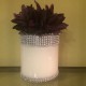 29 oz Candle with Purple Flower Wrapped in Bling