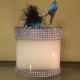 16 oz Oval Blue Feathered Stiletto