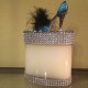 16 oz Oval Blue Feathered Stiletto