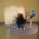 16 oz Oval Blue Feathered Stiletto