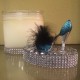 16 oz Oval Blue Feathered Stiletto