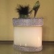 16 oz Oval Green Feathered Stiletto