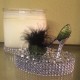 16 oz Oval Green Feathered Stiletto