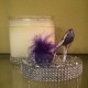 16 oz Oval Purple Feathered Stiletto