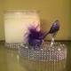 16 oz Oval Purple Feathered Stiletto